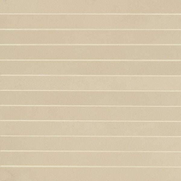 Bedrosians Sahara 12 in. x 12 in. Matte Ecru Porcelain Mosaic Floor and Wall Subway Tile (4.84 sq. ft. /Case)