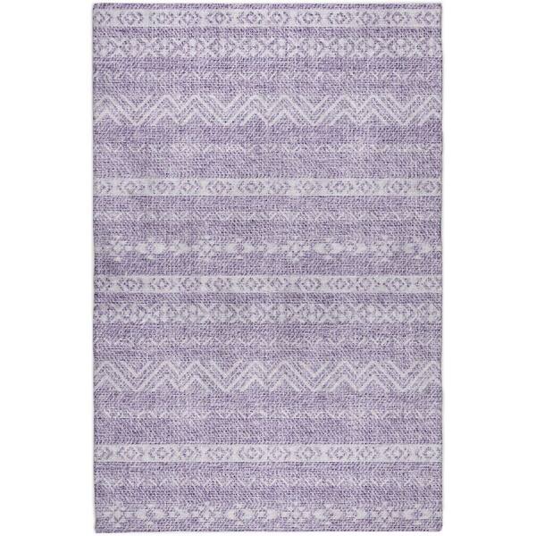 Dream Shag Premium Machine Washable Abstract ADS803 Purple 5 ft. x 7 ft. 6 in. Area Rug
