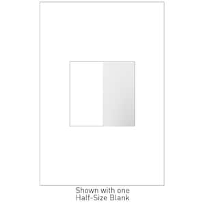 adorne Half Size Decorator/Rocker Blank Wall Plate Insert, White (1-Pack)