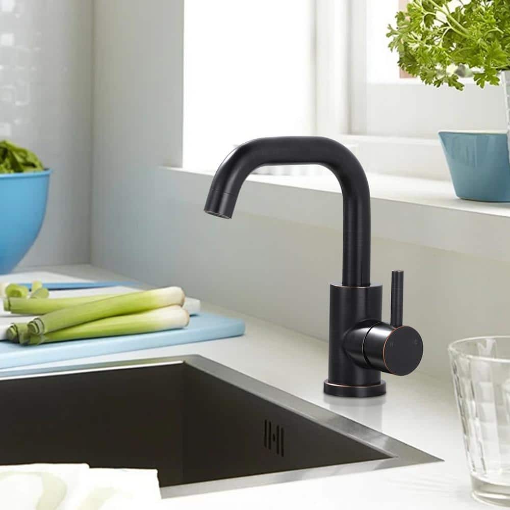 Oil Rubbed Bronze Single Handle Stainless Steel Bar Faucet