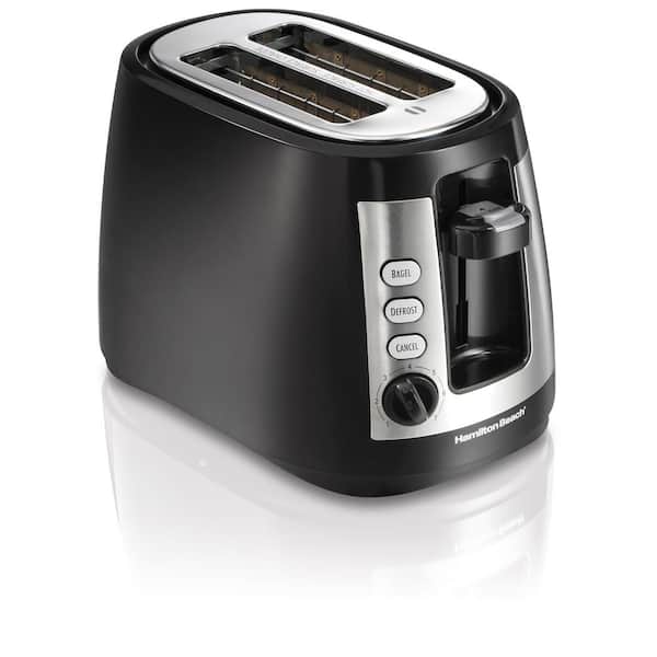 Hamilton Beach 800-Watt 2-Slice Black Toaster with Retractable Cord