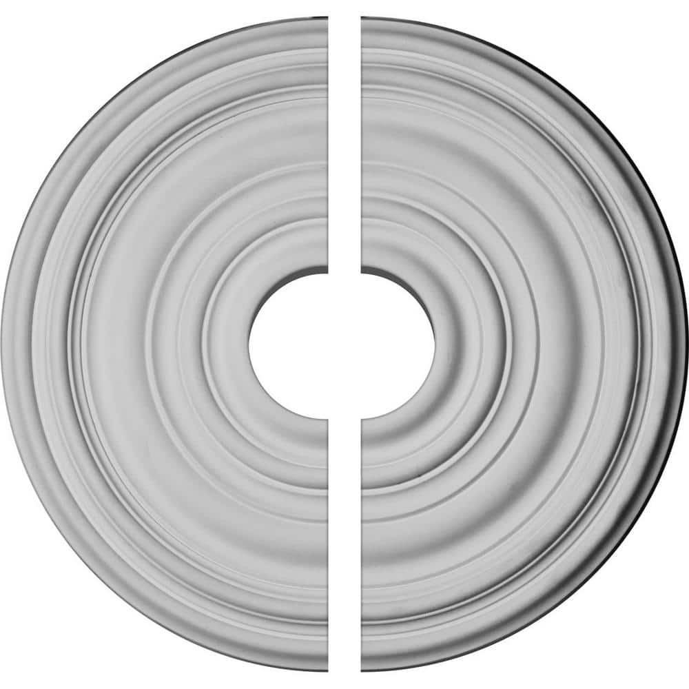 Primed White Polyurethane Split Ceiling Medallion, 12.625 inches