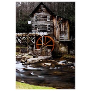 47 in. x 32 in. "River Mill" Tempered Glass Wall Art
