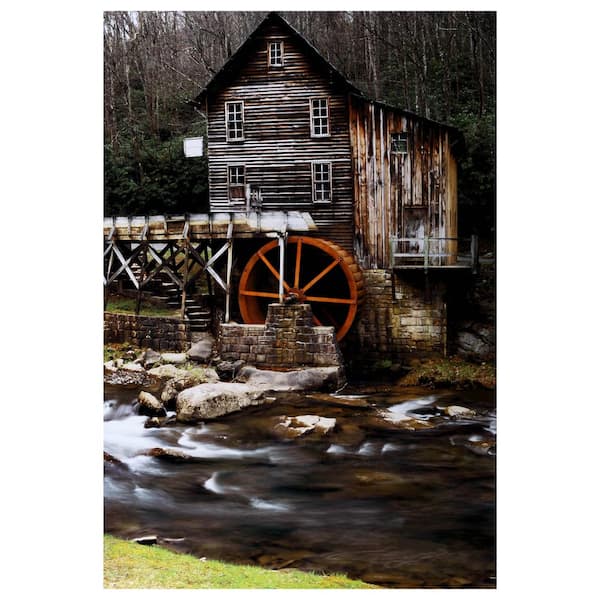 Yosemite Home Decor 47 in. x 32 in. "River Mill" Tempered Glass Wall Art
