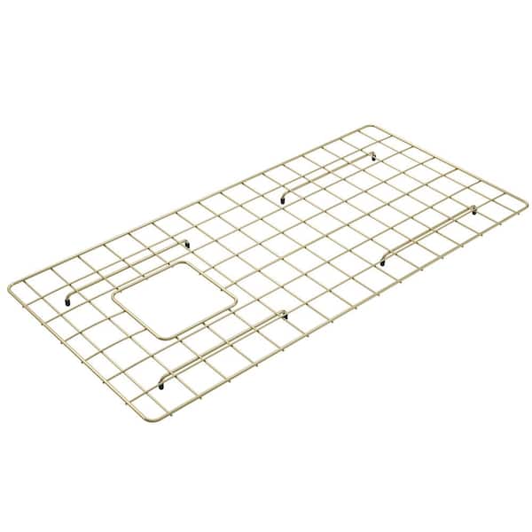 BOCCHI 33 in. L x 16 in. W Bottom Grid 2.0 in Brushed Gold for 36 in. 1354/1505 Single Bowl Sink
