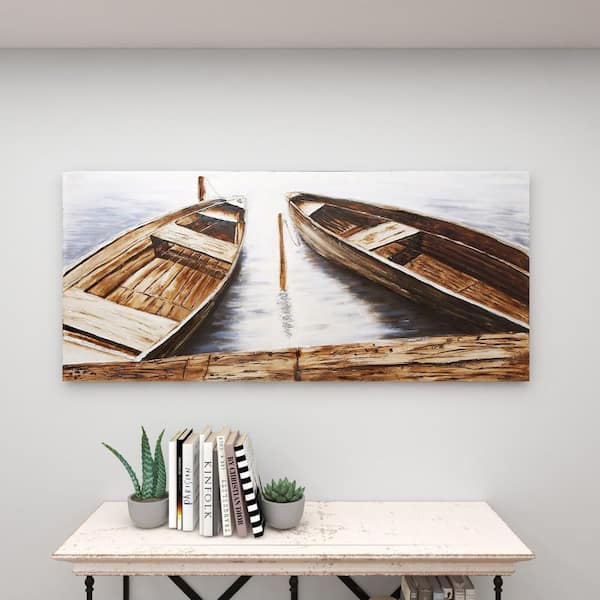 Yachting on the Boat Print on Canvas Floating Frame 