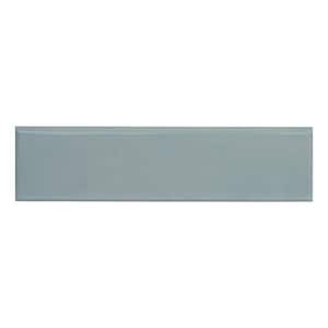 Lakeview Sky Bullnose 3 in. x 12 in. Glossy Ceramic Wall Tile (1 lin. ft./Case)