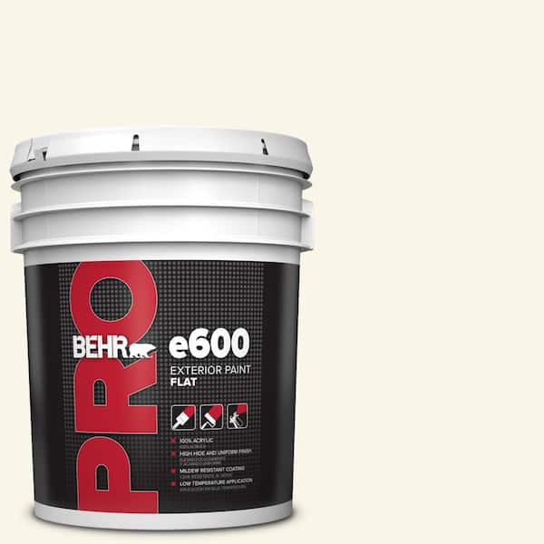 BEHR PRO 5 gal. #W-B-400 Vermont Cream Flat Exterior Paint