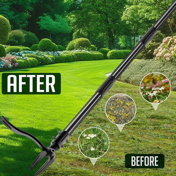 Weed Puller Tool With Wheels – Stand-Up Weeder For Sidewalks, Driveways & Patios (Attach Your Own Handle)