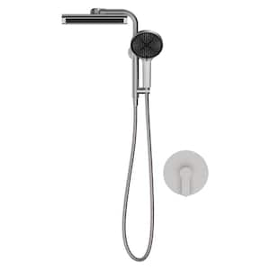 Single Handle 6-Spray Shower Faucet 1.8 GPM with Flexible HandShower Head in. Brushed Nickel(Valve Include)