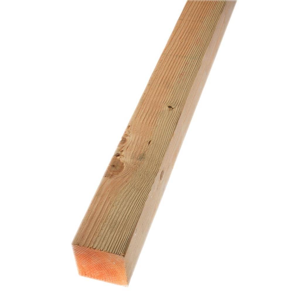Messing Trillen legering 4 in. x 4 in. x 8 ft. Premium #2 and Better Douglas Fir Lumber Wood Post  441856 - The Home Depot