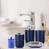 Dyiom 9-Pieces Navy Blue Bathroom Accessories Set Navy Blue B09GK5WNGX -  The Home Depot