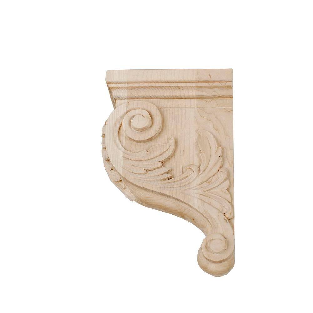 13 in Unfinished Hand Carved Alder Wood Corbel