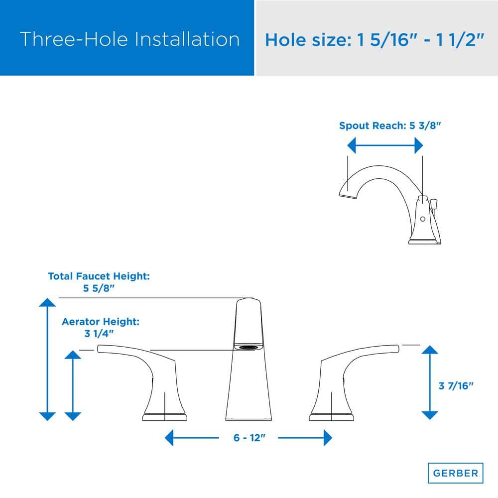 Vaughn Modern Brushed Nickel 2-Handle Widespread Bathroom Faucet