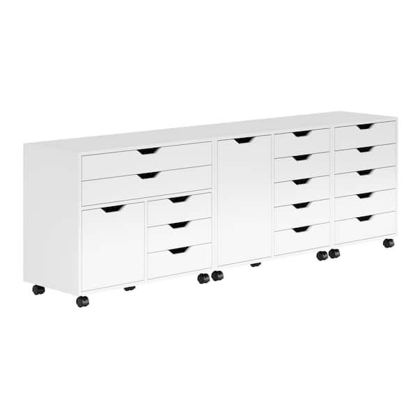 Halifax 3-Piece Storage Cabinet Set, White