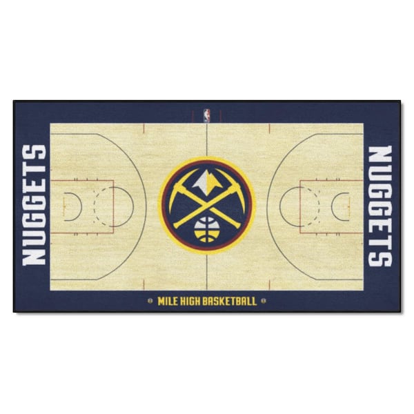 FANMATS NBA Denver Nuggets 3 ft. x 5 ft. Large Court Runner Rug