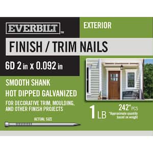6D 2 in. Finish/Trim Nails Hot Dipped Galvanized 1 lb (Approximately 242 Pieces)