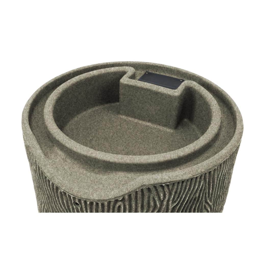Sandstone Bark Design 50 Gallon Rain Saver with Brass Spigots