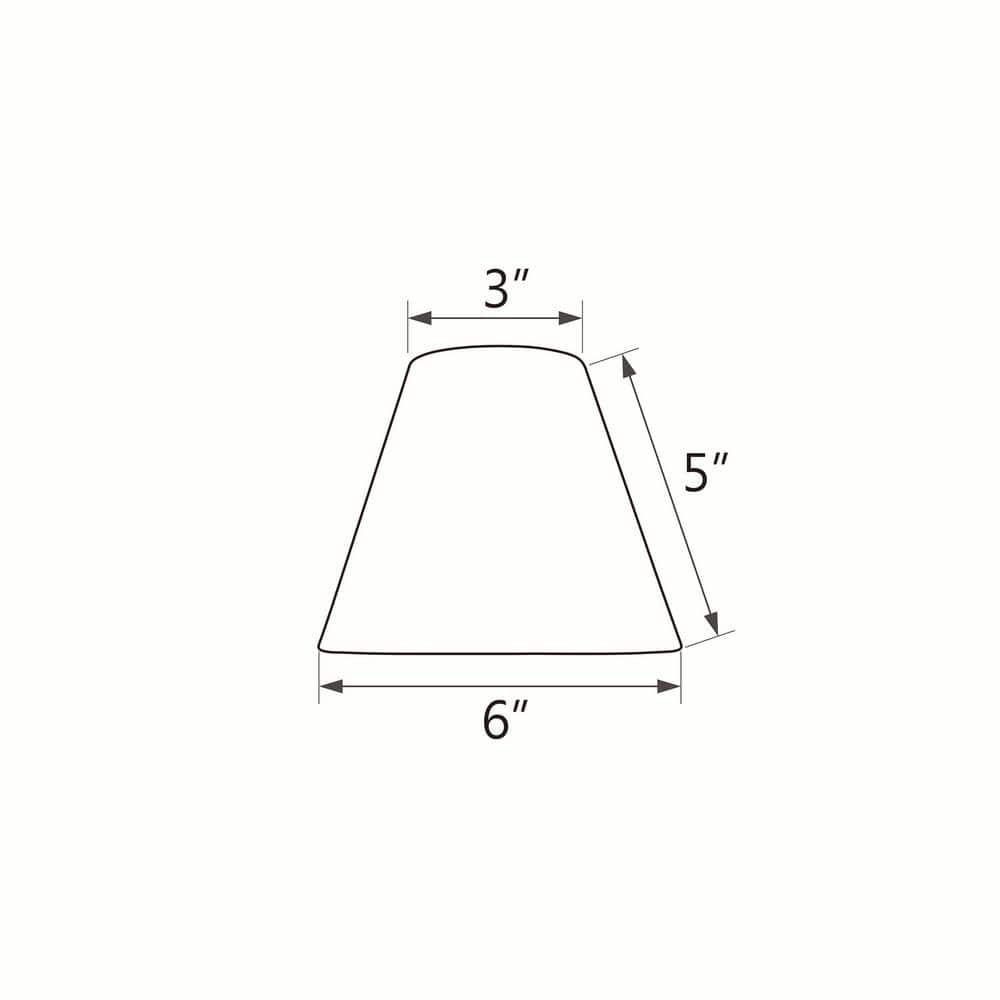 Off-White Petal Paper Empire Chandelier Lamp Shades, 6" Set of 2