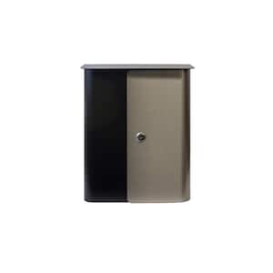 Vista in Black Wall Mounted with Stainless Steel Locking Mailbox