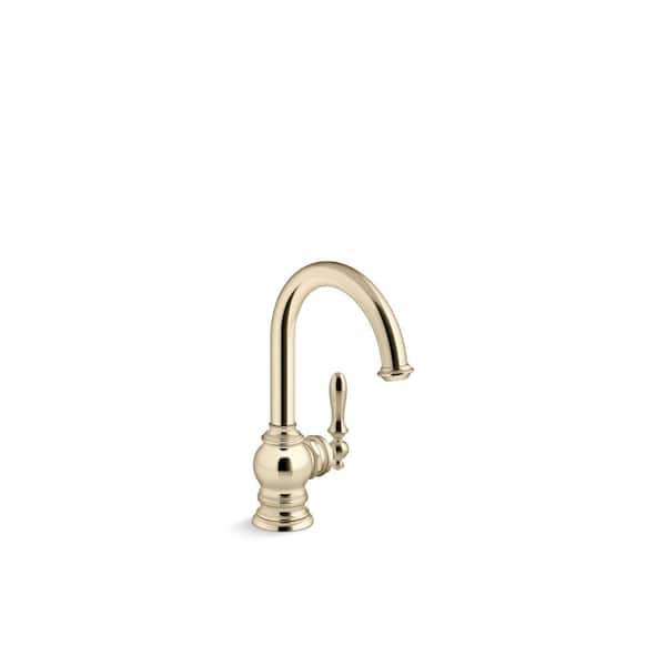 KOHLER Artifacts Single Handle 1.5 GPM Beverage Faucet in Vibrant French Gold