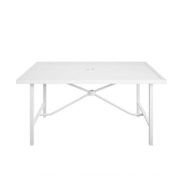 Cosco White Metal Outdoor Dining Table 88682WHT1E The Home Depot