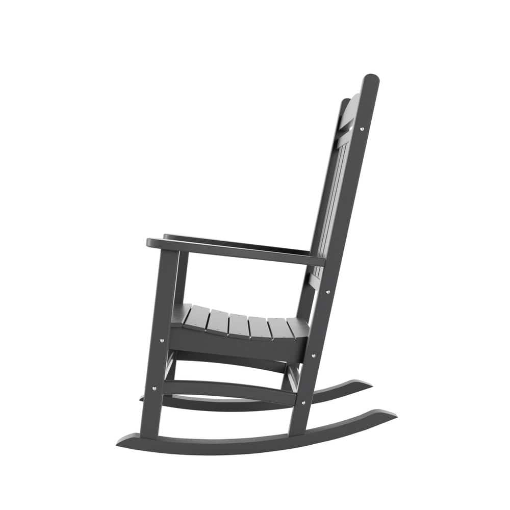 Laguna Classic Gray HDPE Eco-Friendly Outdoor Rocking Chair