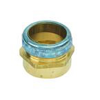 1-1/2 in. O.D. Compression x 1-1/2 in. FIP Brass Waste Connector with Die Cast Nut in Rough Finish