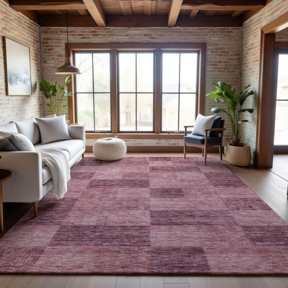 Mayfield Premium Machine Washable Abstract AMF1139 Blush 3 ft. x 4 ft. Area Rug price history on PriceWatchPro