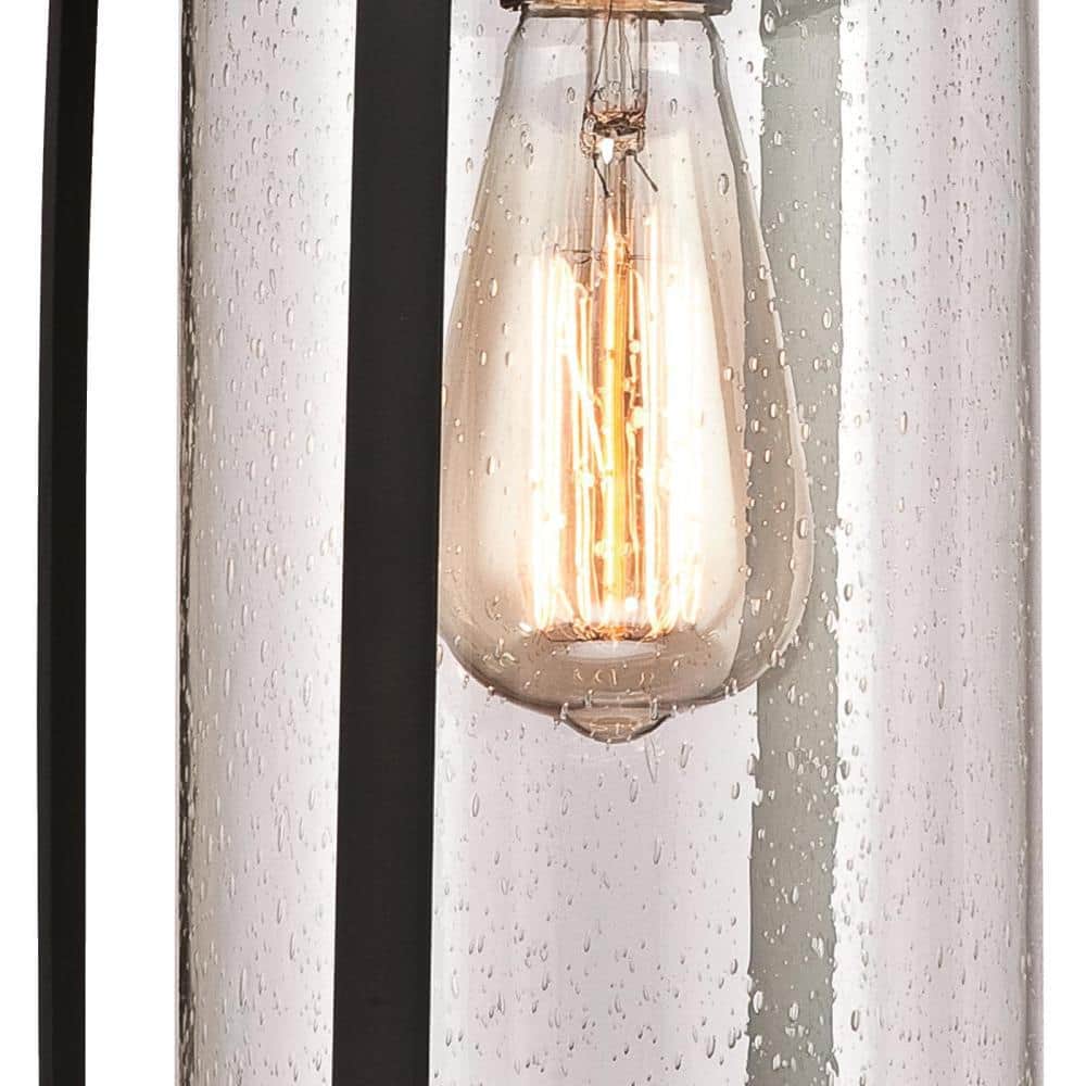 Grandview Oil Rubbed Bronze Outdoor Pendant with Clear Seeded Glass