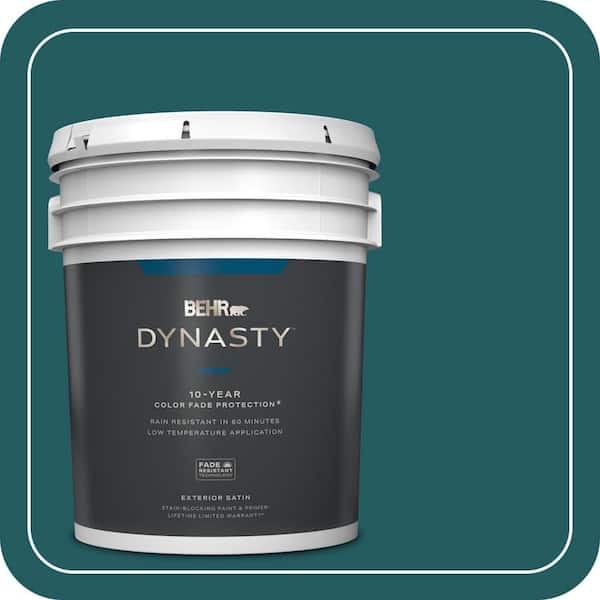 5 Gal. #S450-7A Out to Sea Satin Enamel Exterior Stain-Blocking Paint and Primer