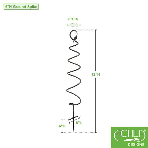 Spiral Trellis Gardening Tool, 42 in. Tall, Black Powder Coat