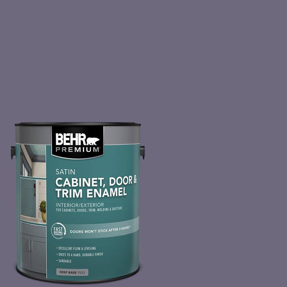 BEHR PREMIUM PLUS 8 oz. #240D-4 Ceramic Glaze Satin Enamel  Interior/Exterior Paint & Primer Color Sample B370416 - The Home Depot