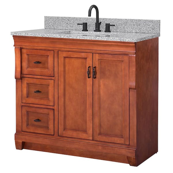 Home Decorators Collection Naples 37 in. Single Sink Warm Cinnamom Bath Vanity with Napoli Granite Top (Assembled)