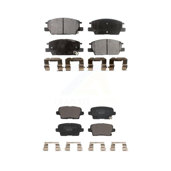 TEC Front Rear Ceramic Brake Pads Kit For 2018-2019 Buick Regal Sportback AWD with 3.6L KTC-100650