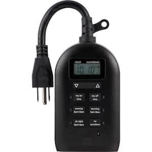 Simple Set Plug-In Dual Digital Outdoor Timer with 2 Grounded Outlets