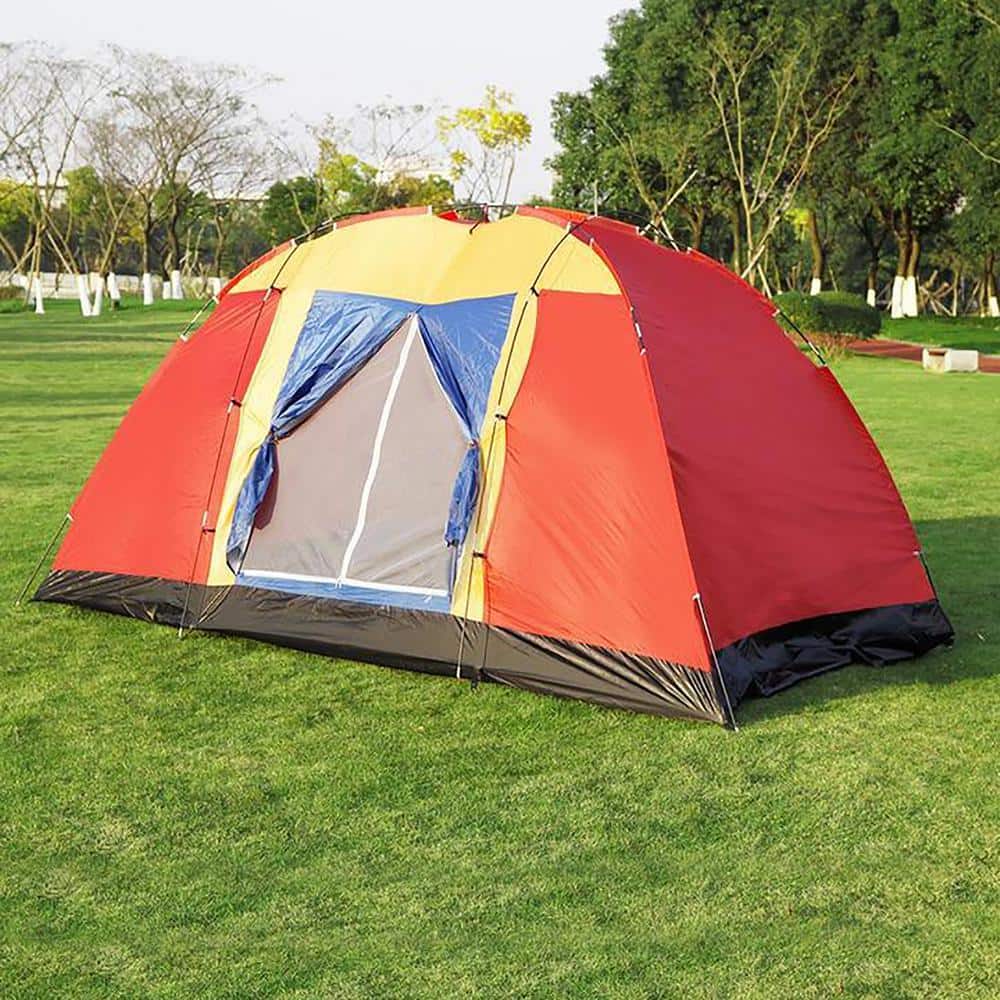 6-Person to 8-Person Red Camping Tent KL-102HP0BEV - The Home Depot