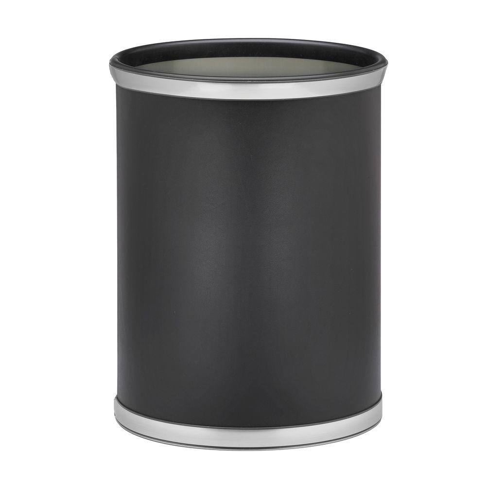 Sophisticates 13 Qt. Black w/Brushed Chrome Oval Waste Basket price history on PriceWatchPro