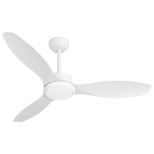 52 ft. Integrated LED Indoor/Outdoor Matte white Ceiling Fan with Reversible Motor and Remote Control