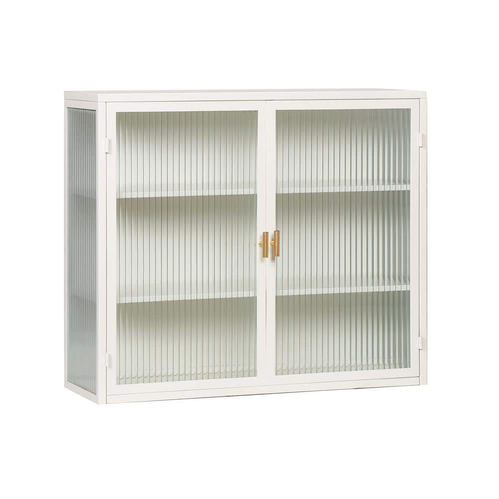 WELLFOR Modern 28 in. W x 9 in. D x 24 in. H Bathroom Storage Wall