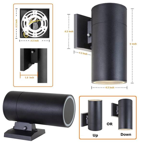 EKIEUDL Enhanced 9 in. Black Dusk to Dawn Indoor/Outdoor Hardwired