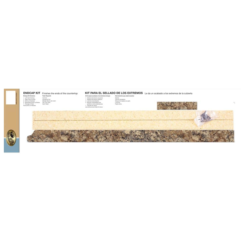 Hampton Bay 3/4 in. x 25-1/4 in. Laminate Endcap Kit in Winter Carnival with Full Wrap Ogee Edge