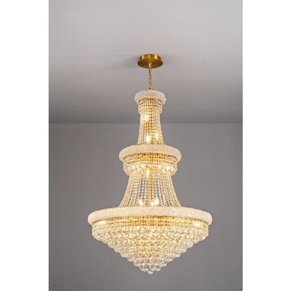 Modern Chandelier 31 in.18-Lights Gold Chandelier for Dining Room, Living Room, Foyer, Bedroom