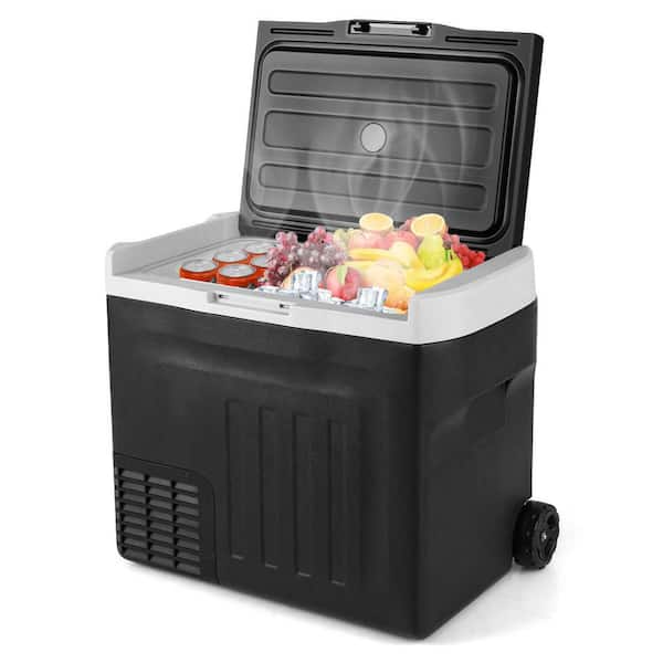 12 Volt Car Refrigerator with -4℉~68℉ Adjustable Range Divider for Camping 42 qt.