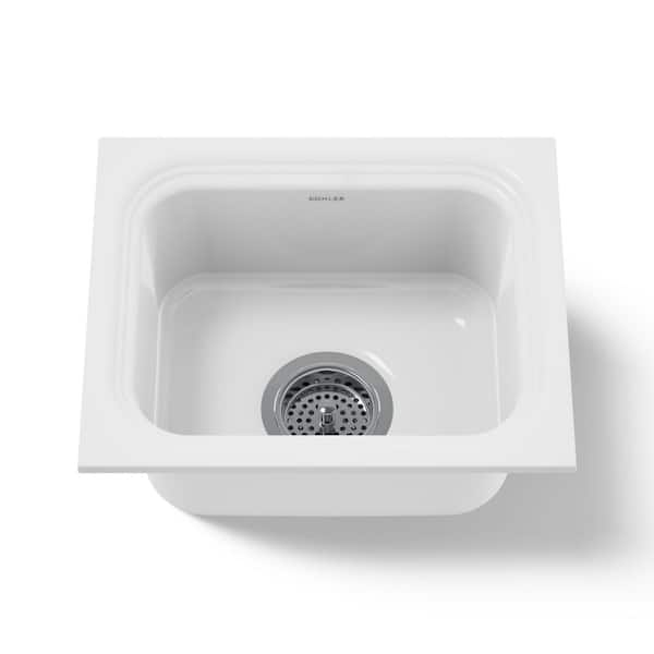 Northland White Cast Iron 15 in. Undermount Bar Sink