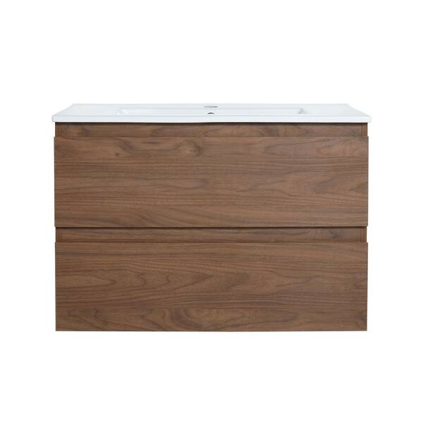 UPIKER Modern 18 in. W x 30 in. D x 20.5 in. H Wall Hung Bath Vanity ...