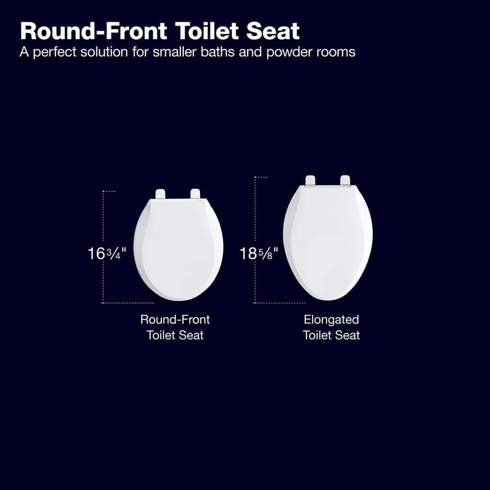 Stonewood Quiet-Close Round Closed-Front Toilet Seat in White - Picture 2 of 4