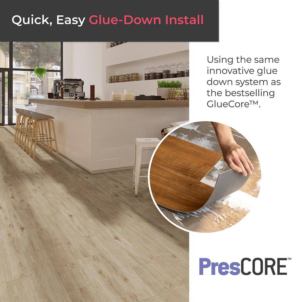 Straw Matte 6" x 36" Glue Down Luxury Vinyl Plank Flooring