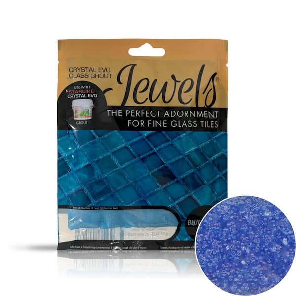 The Tile Doctor Crystal Glass Grout Jewels Blue Zircon 75 grams (1-Pack)