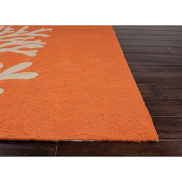 Reef Apricot Orange 5 ft. x 8 ft. Conversational Area Rug